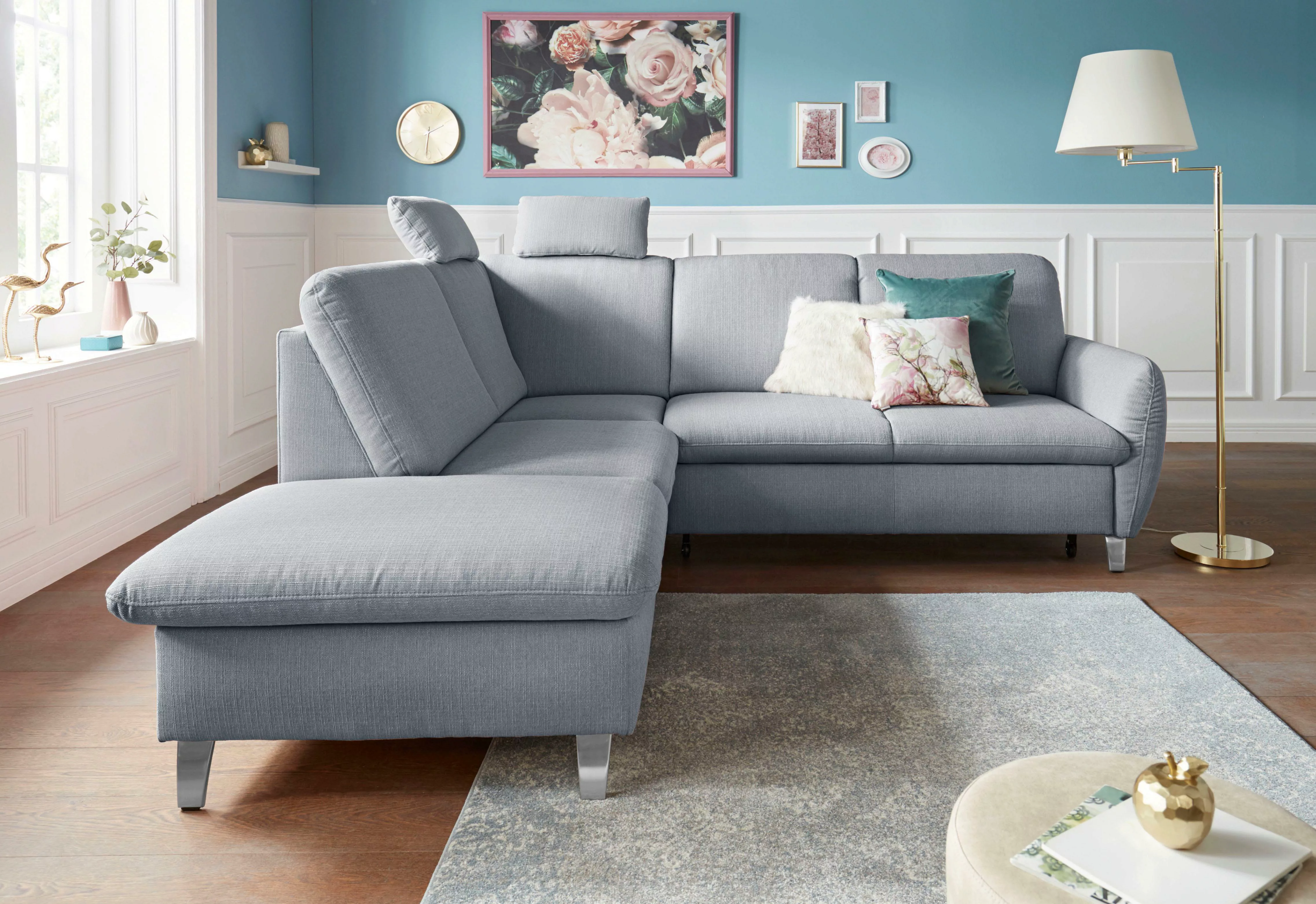 sit&more Ecksofa "Daytona L-Form", mit Federkern, zwei Kopfstützen und wahl günstig online kaufen