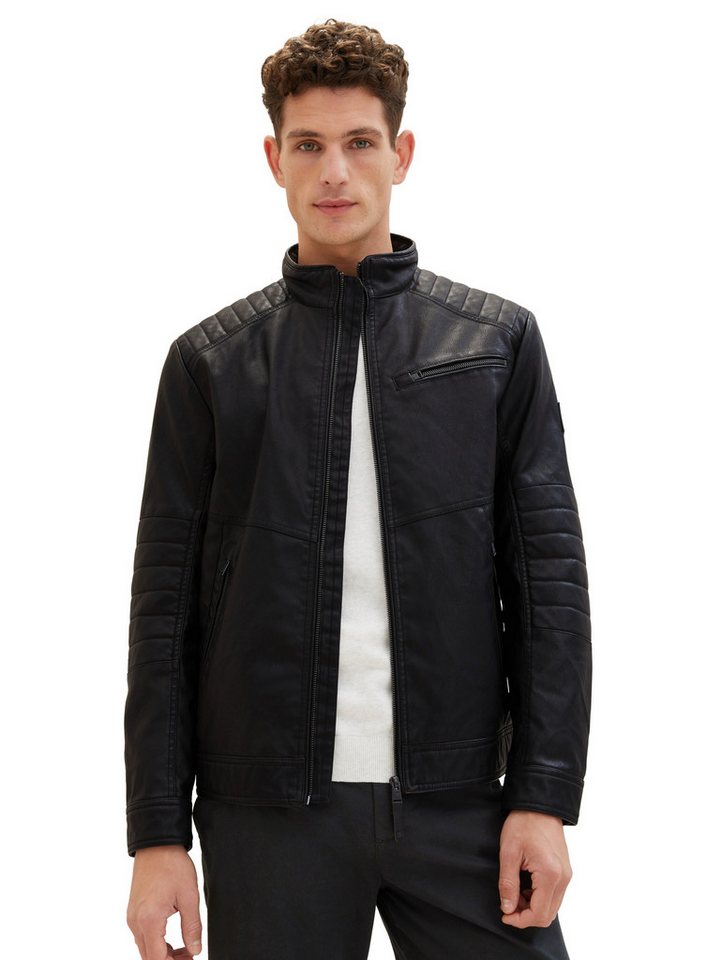 TOM TAILOR Anorak Kunstleder Bikerjacke günstig online kaufen