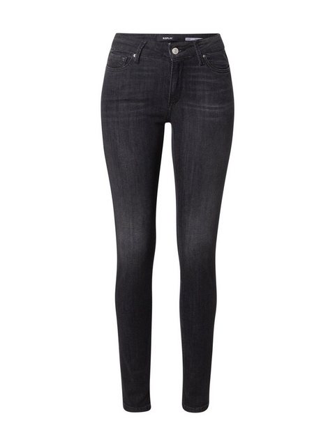 Replay Damen Jeans Luzien - Skinny Fit - Schwarz - Black günstig online kaufen