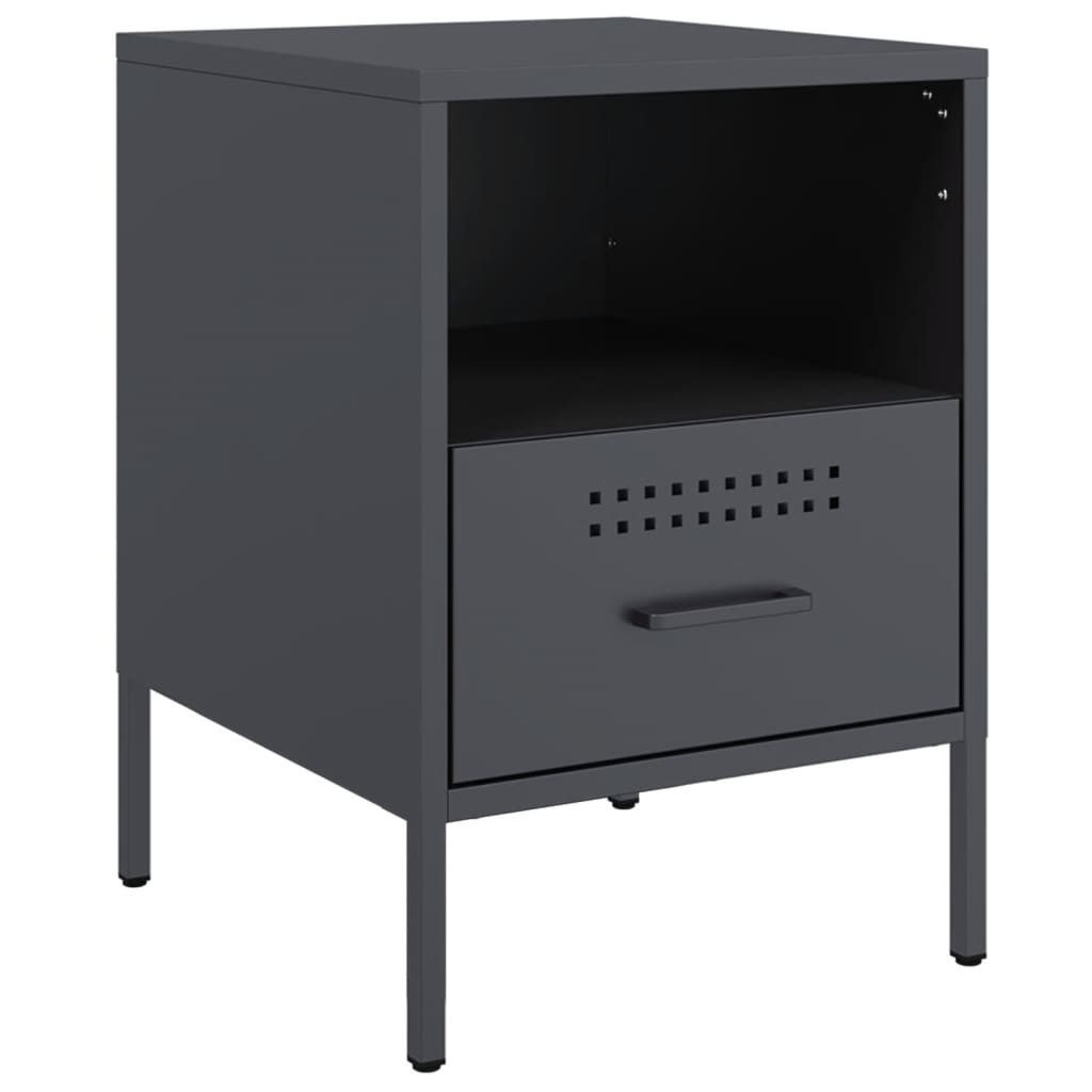 vidaXL Nachttisch Nachttisch Anthrazit 36x39x50,5 cm günstig online kaufen