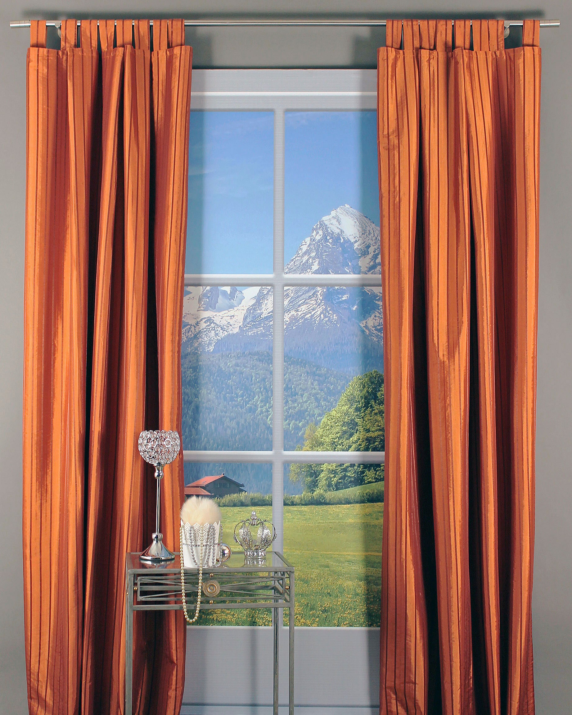 HOSSNER - ART OF HOME DECO Gardine »Caumasee«, (1 St.), Schlaufenschal im z günstig online kaufen