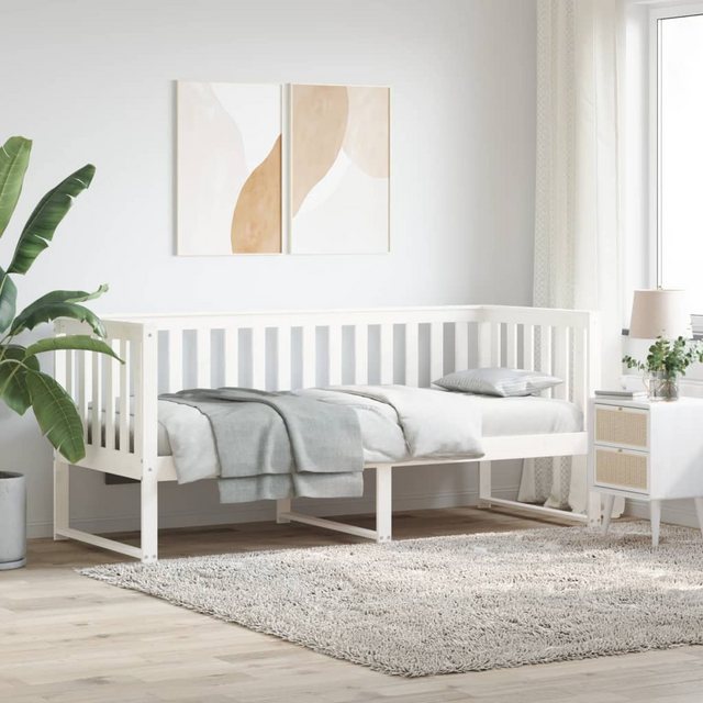 vidaXL Bett Tagesbett Weiß 75x190 cm Massivholz Kiefer günstig online kaufen