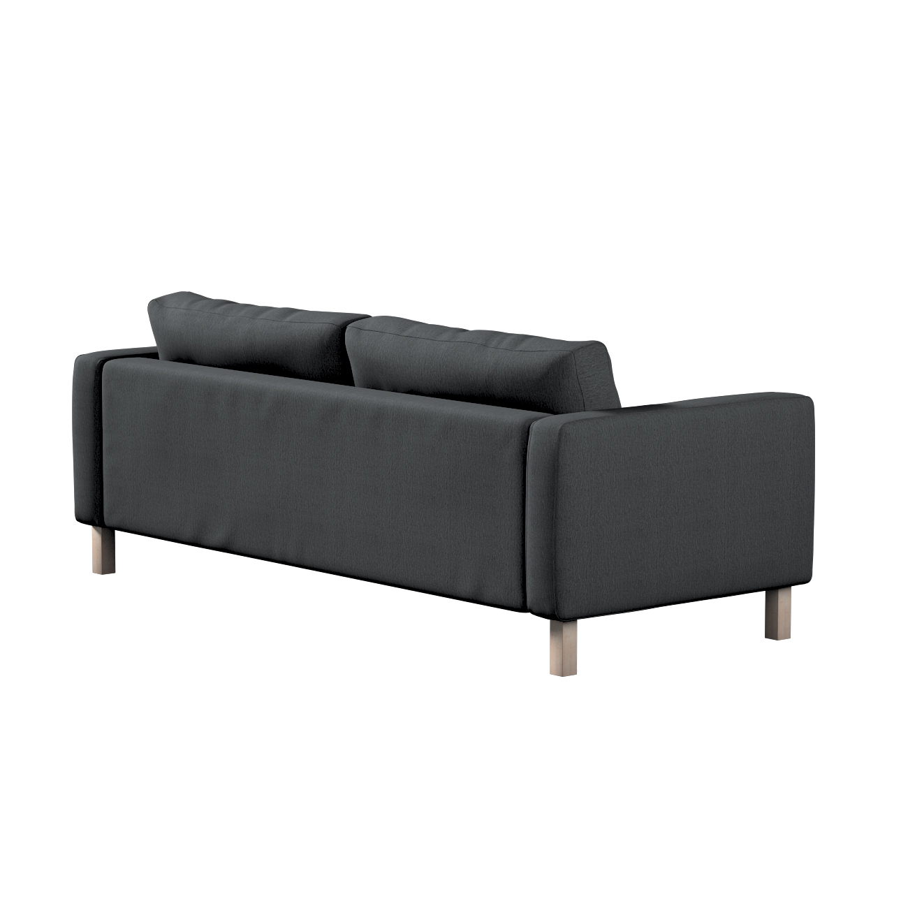 Bezug für Karlstad 3-Sitzer Sofa nicht ausklappbar, kurz, stahlgrau, Bezug günstig online kaufen