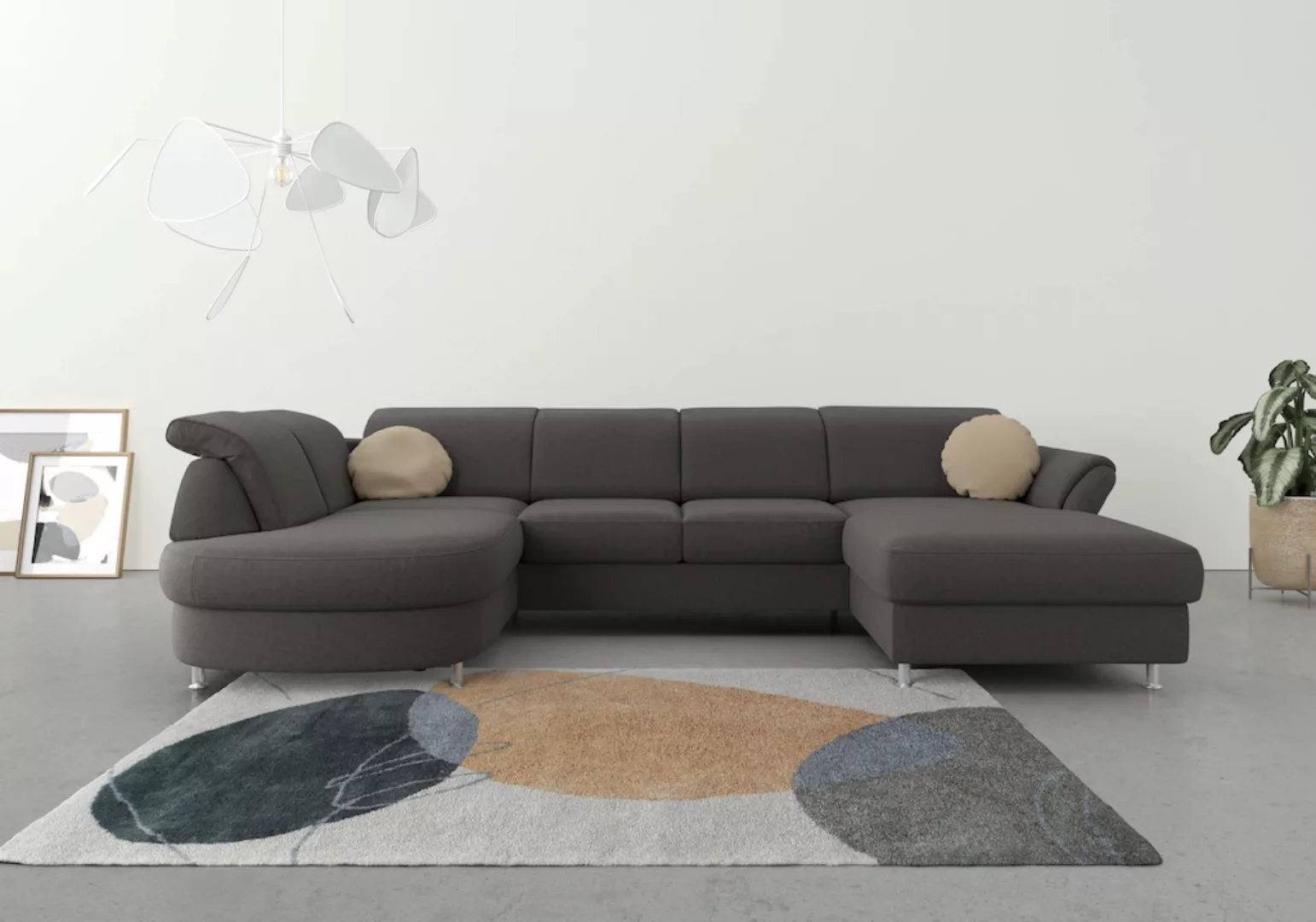 sit&more Wohnlandschaft "Apulia U-Form", wahlweise Bettfunktion, Bettkasten günstig online kaufen