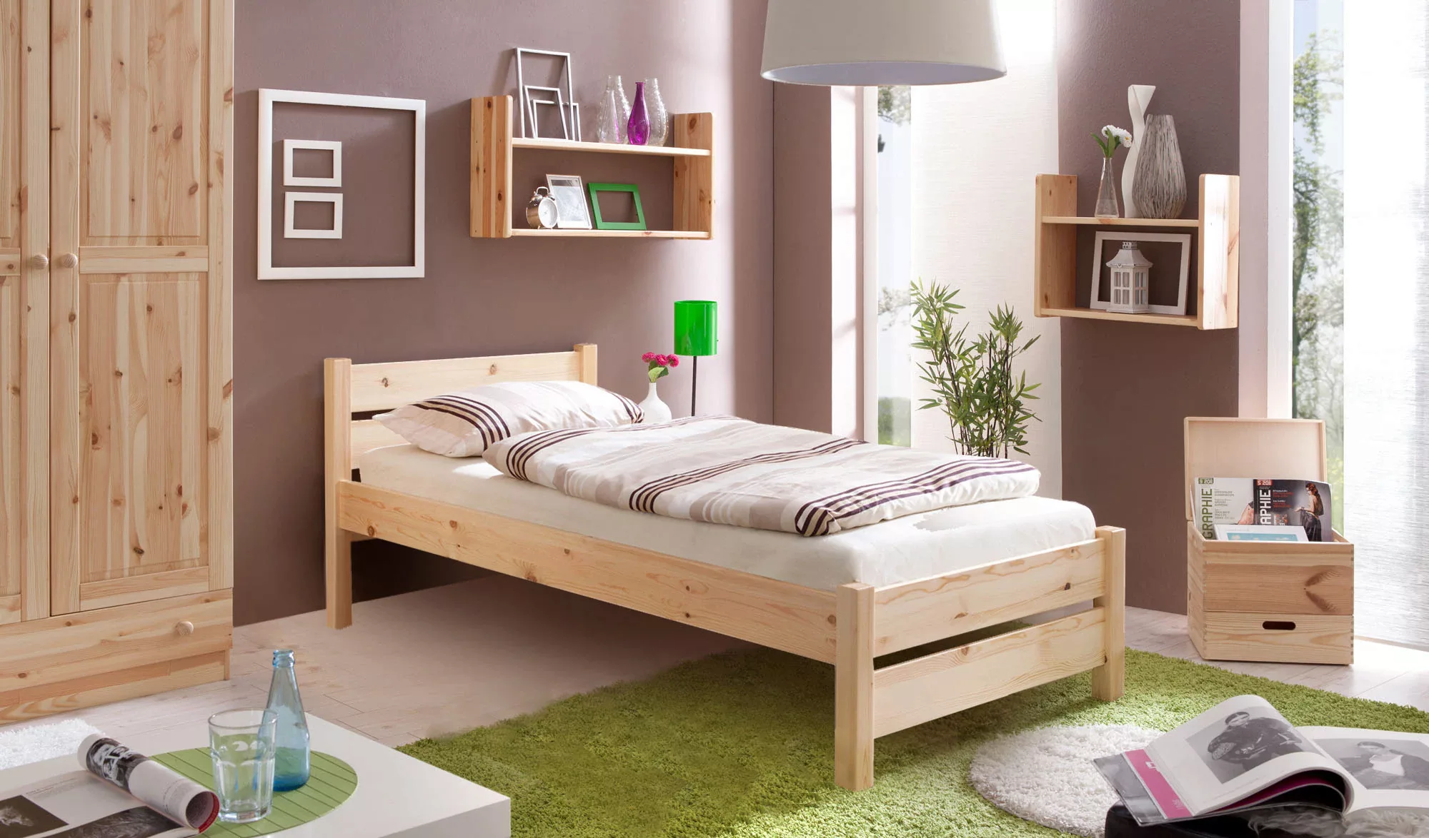 Ticaa Massivholzbett "Bora", ideal fürs Kinder- und Jugendzimmer, inklusive günstig online kaufen