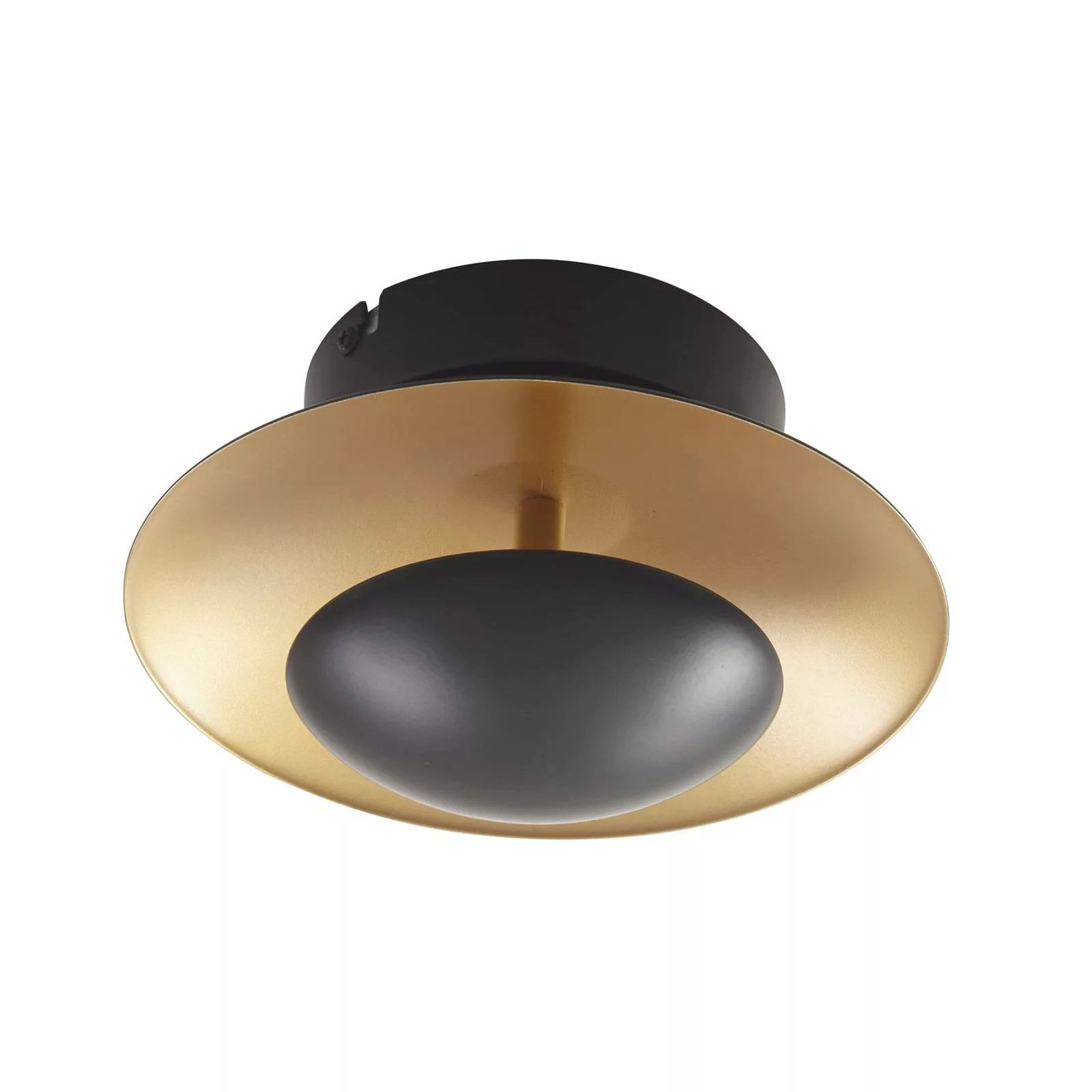 Lindby Tiama LED-Deckenleuchte Metall schwarz gold günstig online kaufen