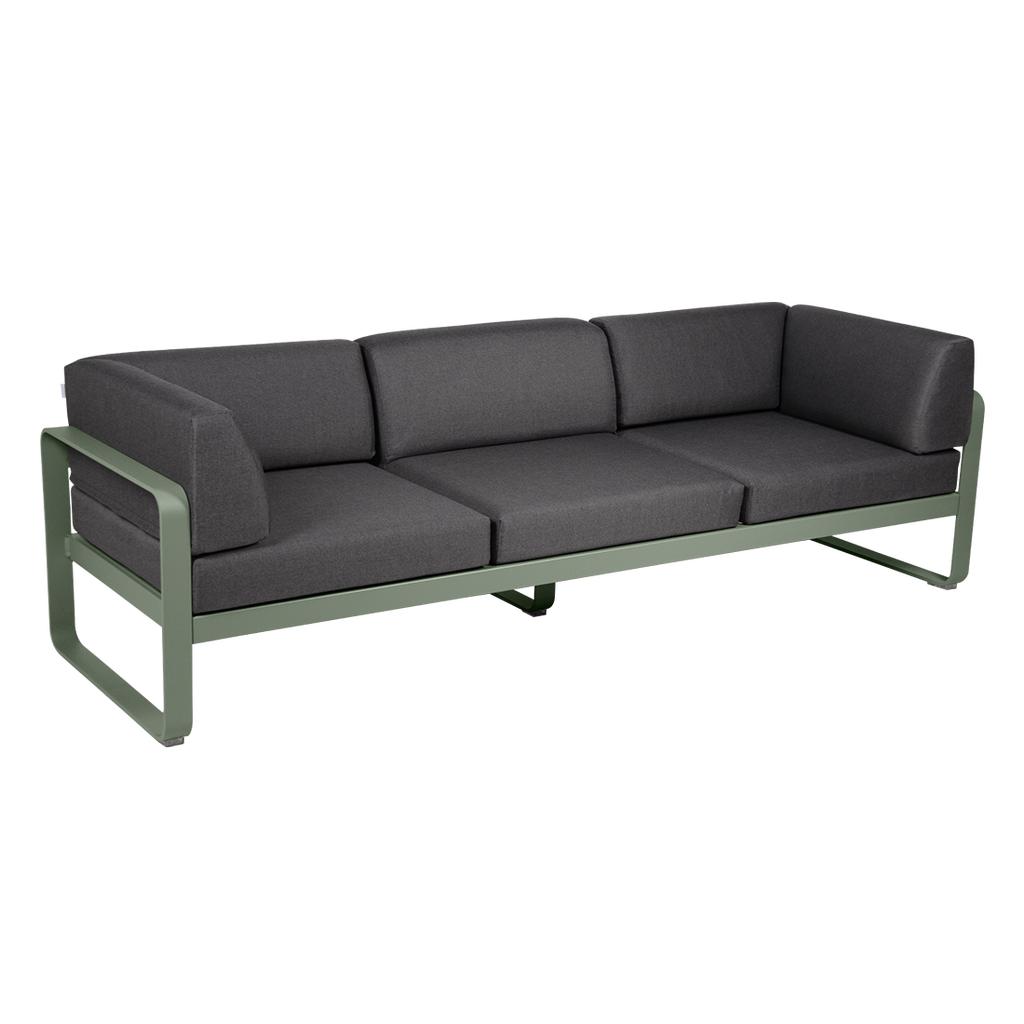 Bellevie 3-Sitzer Club Sofa Outdoor 82 Kaktus A3 Graphitgrau günstig online kaufen