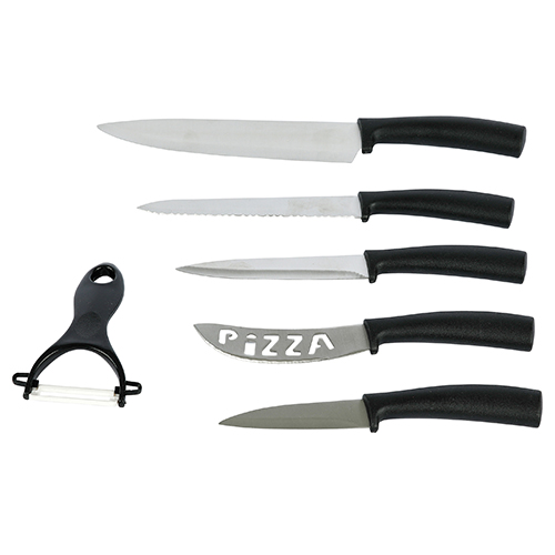 Messer-Set AXENTIA 6-tlg Edelstahlklinge 1 Stück inkl. Obstschäler, Pizzame günstig online kaufen