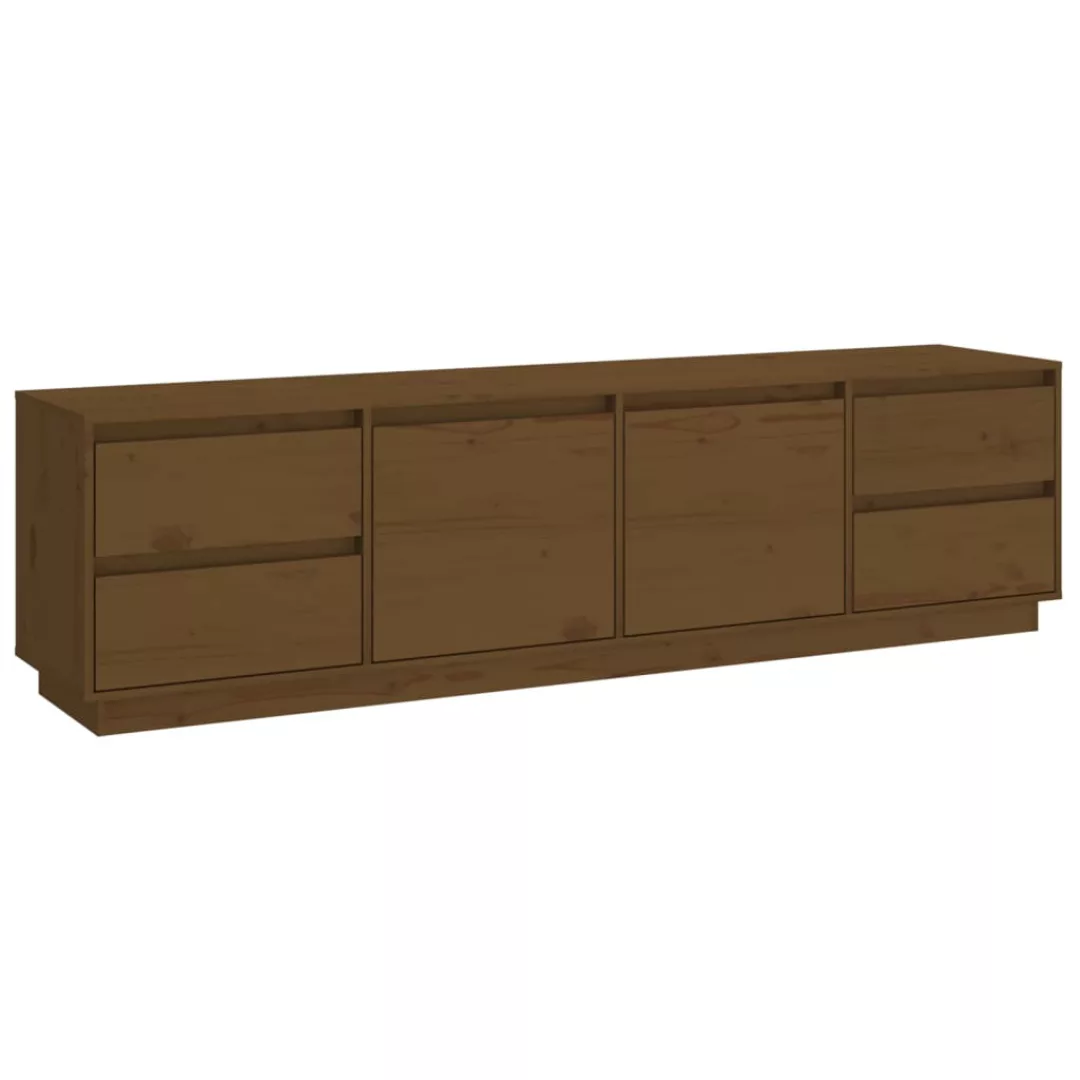 Vidaxl Tv-schrank Honigbraun 176x37x47,5 Cm Massivholz Kiefer günstig online kaufen