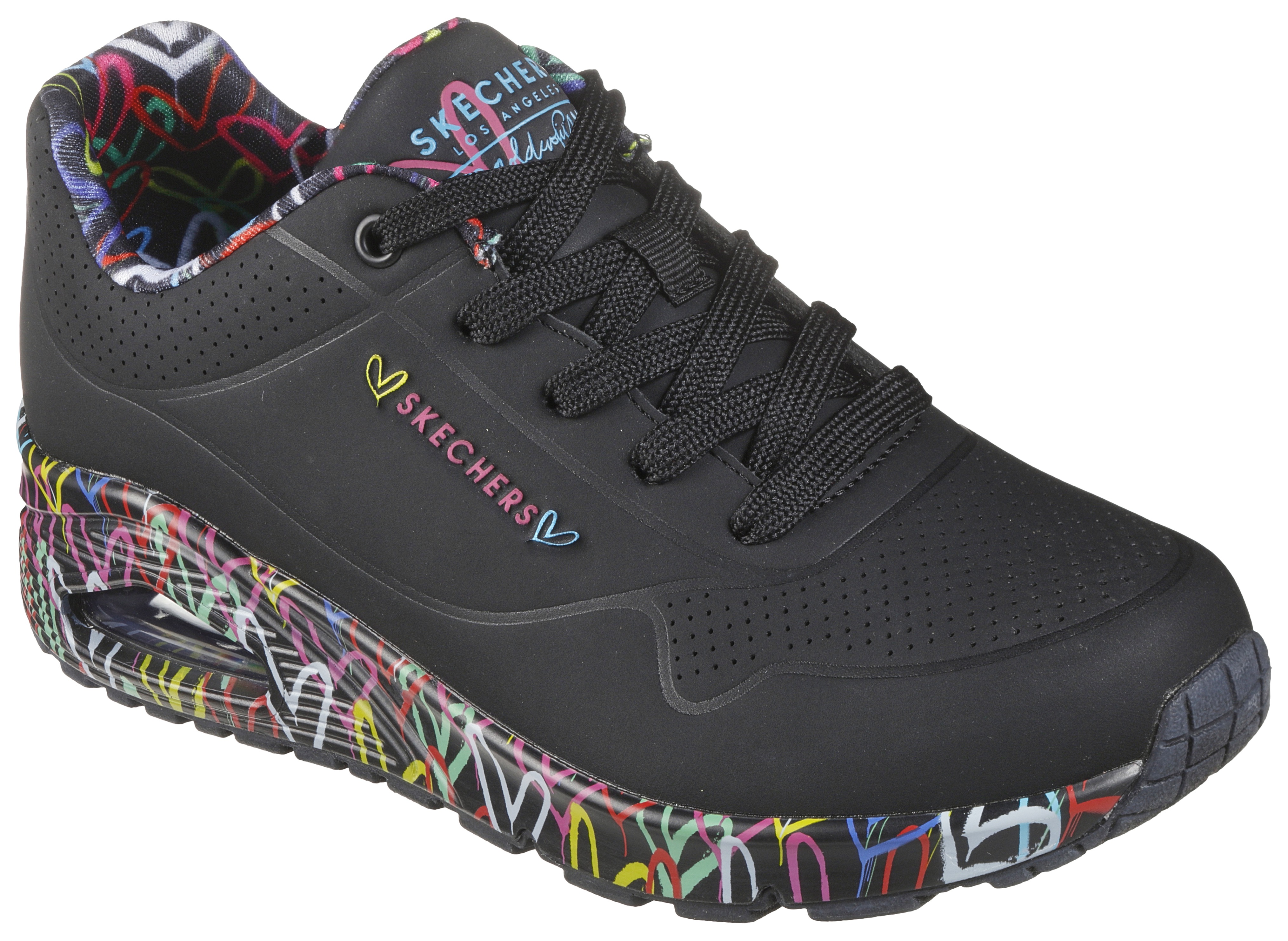 Skechers Wedgesneaker "UNO-LOVING LOVE", mit coolem Graffiti-Print günstig online kaufen