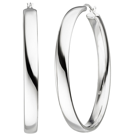 SIGO Creolen groß 925 Sterling Silber Ohrringe Durchmesser 50 mm günstig online kaufen