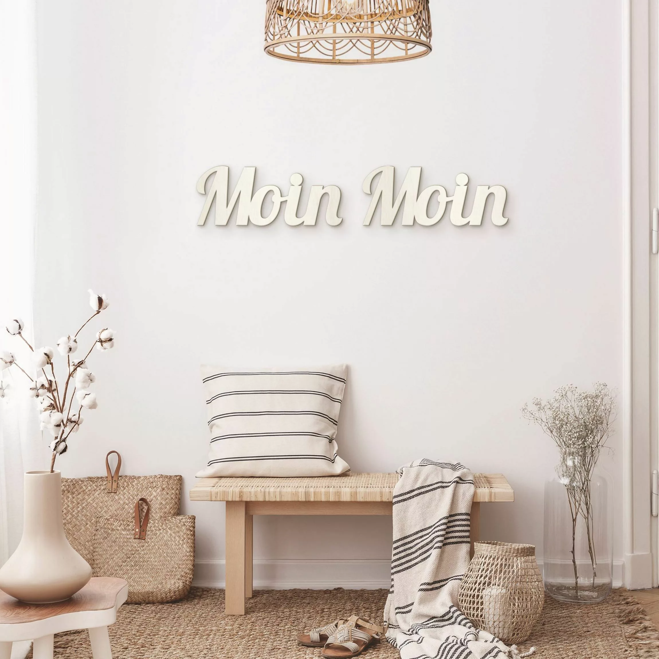 Wanddeko Holz 3D-Schriftzug Moin Moin bold günstig online kaufen