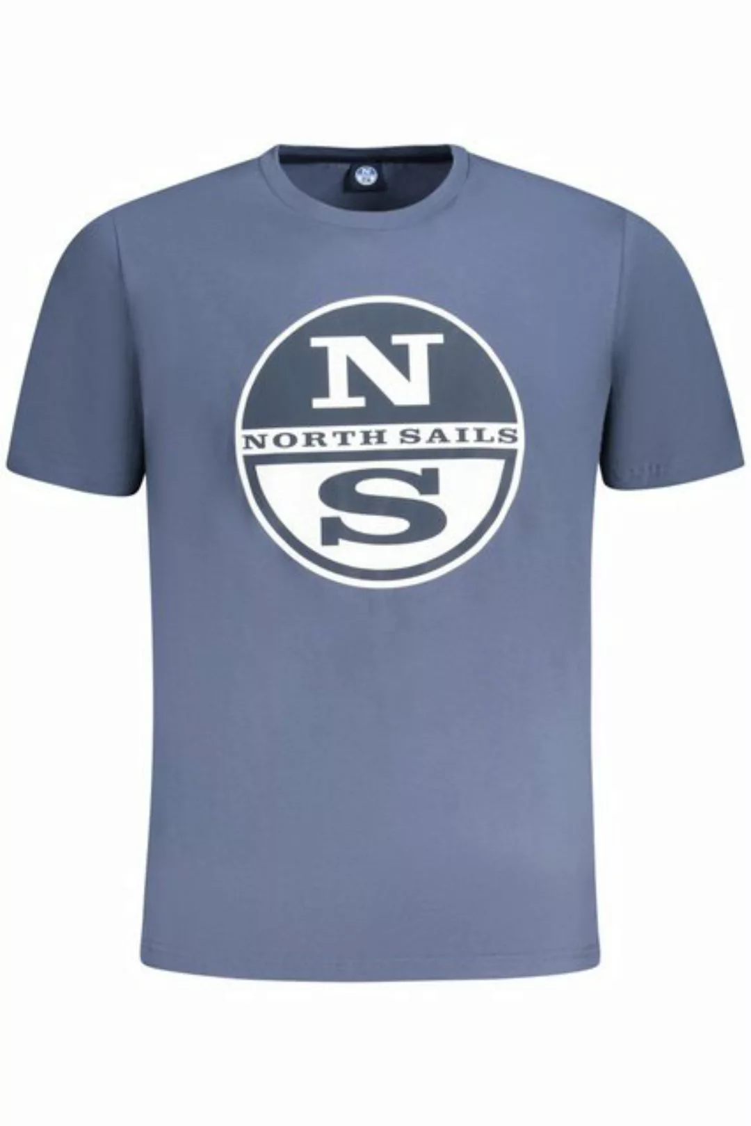 North Sails T-Shirt Herren Kurzarm T-Shirt Blau mit Print und günstig online kaufen