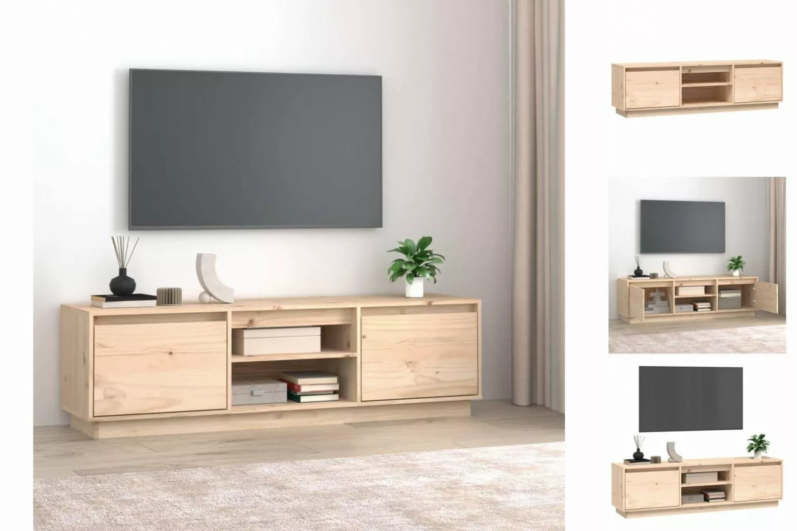 vidaXL TV-Schrank TV-Schrank 140x35x40 cm Massivholz Kiefer günstig online kaufen