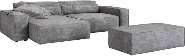 DELIFE Big-Sofa Sirpio, XL Mikrofaser Taupe 270x170 cm Recamiere variabel m günstig online kaufen