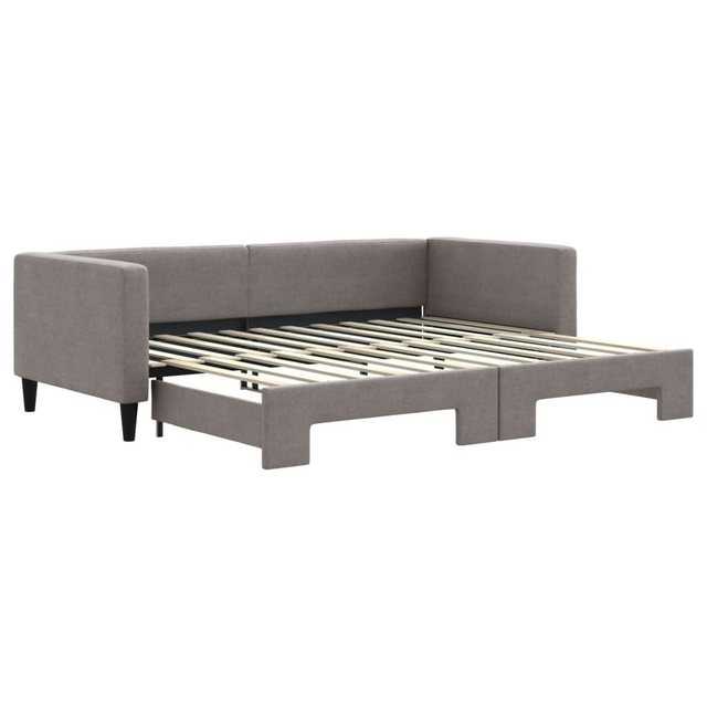 vidaXL Gästebett Gästebett Tagesbett Ausziehbar Taupe 90x200 cm Stoff Bett günstig online kaufen