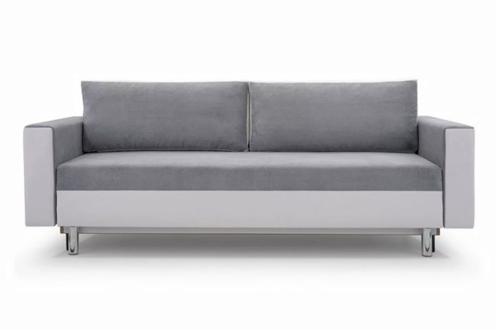 Beautysofa 3-Sitzer MALTA, Polstersofa aus Webstoff + Kunstleder, mit Schla günstig online kaufen