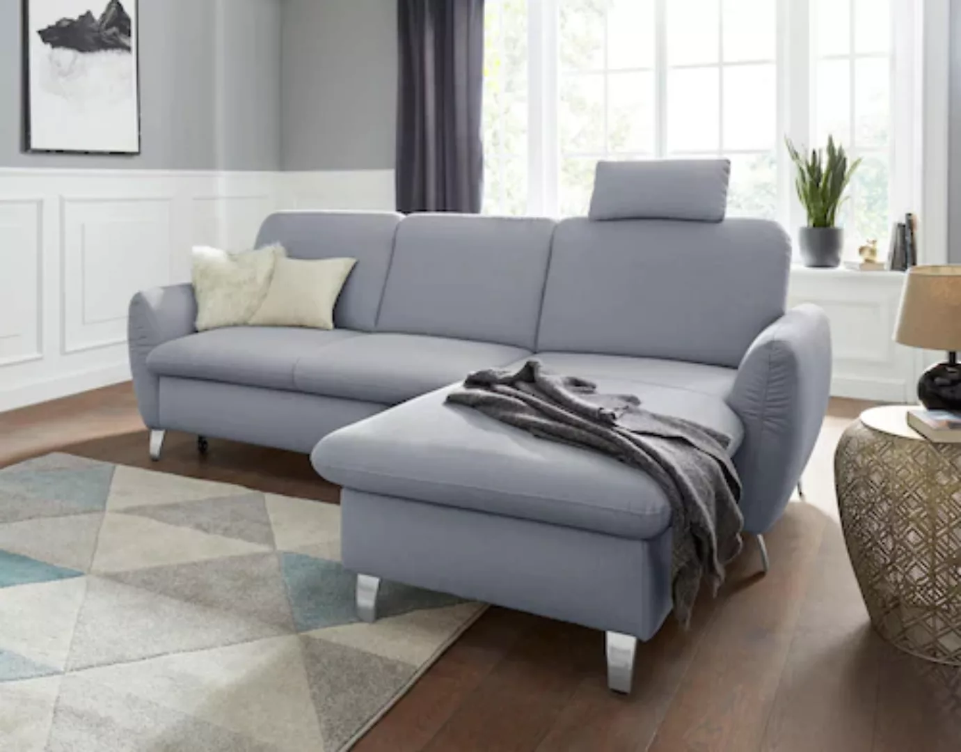 sit&more Ecksofa »Daytona L-Form«, mit Federkern, einer Kopfstütze und wahl günstig online kaufen