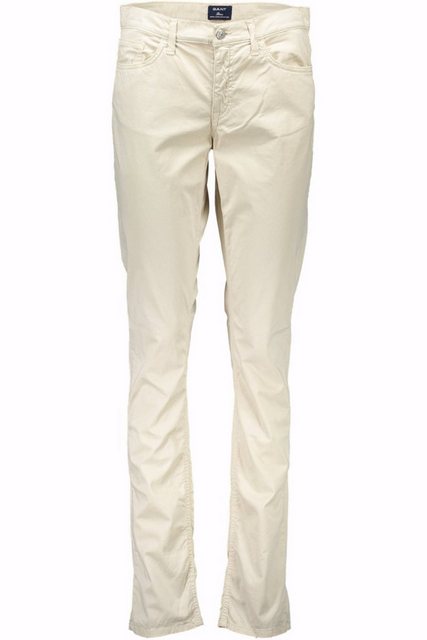 Gant 5-Pocket-Hose Beige Damenhose mit 5 Taschen, schmaler Schnitt und Logo günstig online kaufen