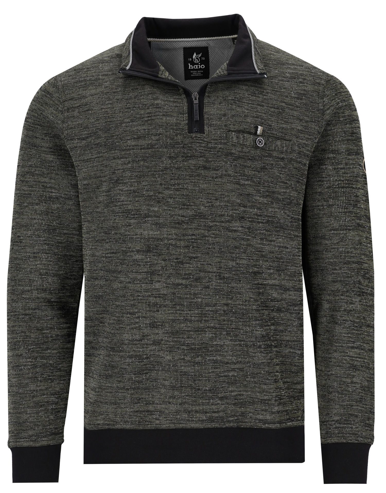 Hajo Sweatshirt Herren Sweatshirt Troyer Kragen günstig online kaufen