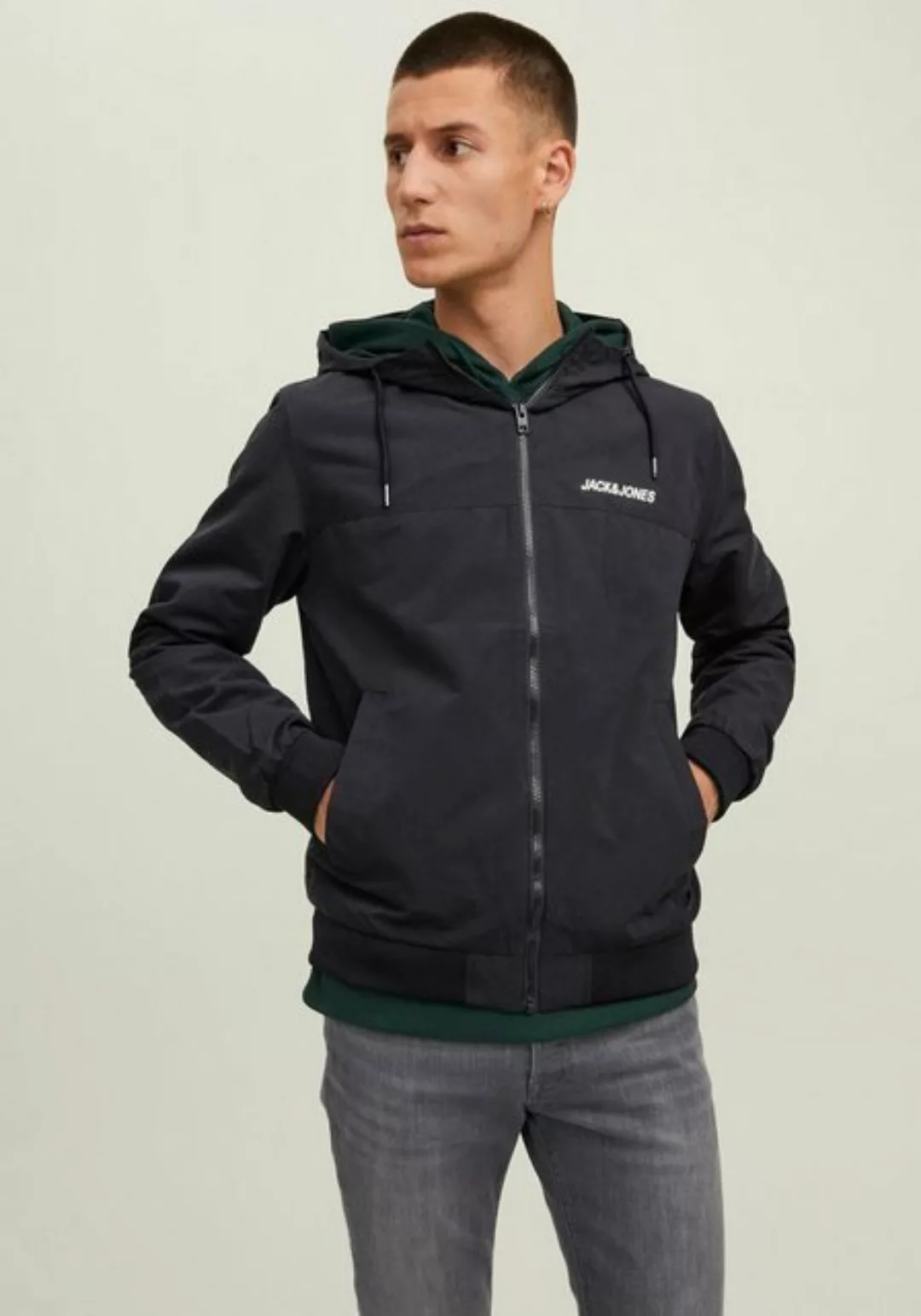 Jack & Jones Windbreaker RUSH BLOCKING HOOD BOMBER günstig online kaufen