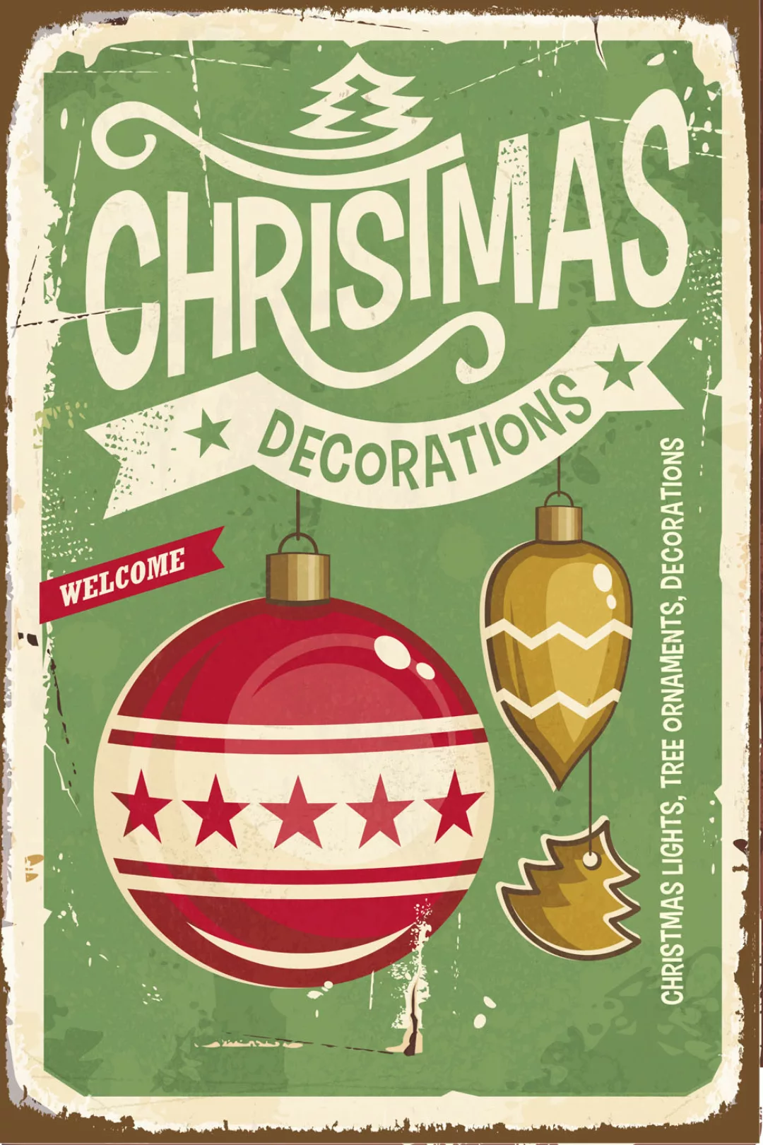 queence Metallbild "Christmas Decorations", (1 St.) günstig online kaufen