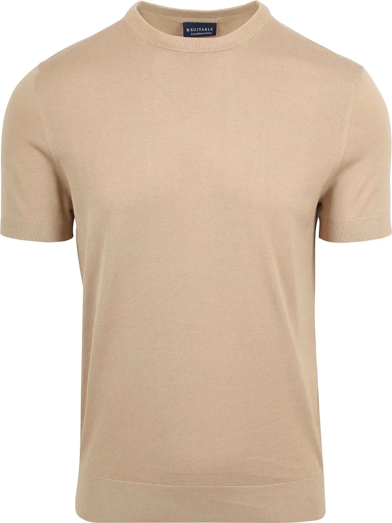 Suitable Knitted T-shirt Beige - Größe XXL günstig online kaufen