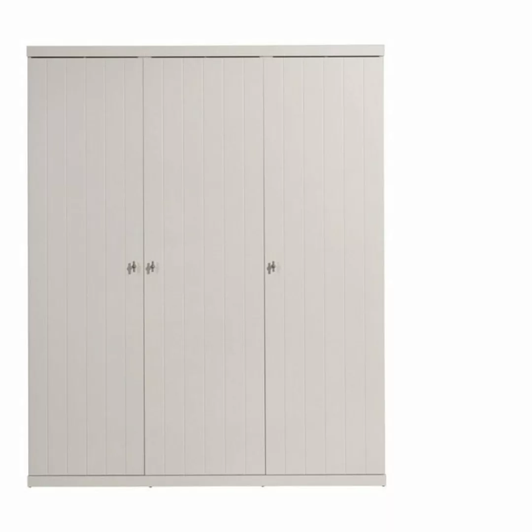 möbelando Kleiderschrank ROBIN aus MDF in Weiß mit 3 Türen. Abmessungen (Bx günstig online kaufen