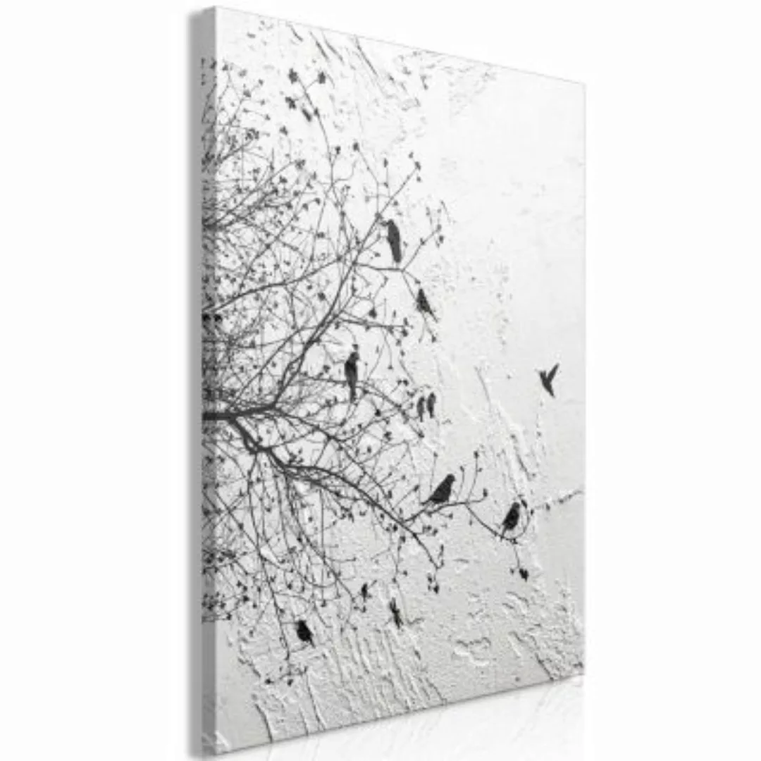 artgeist Wandbild Birds on Tree (1 Part) Vertical schwarz/weiß Gr. 40 x 60 günstig online kaufen