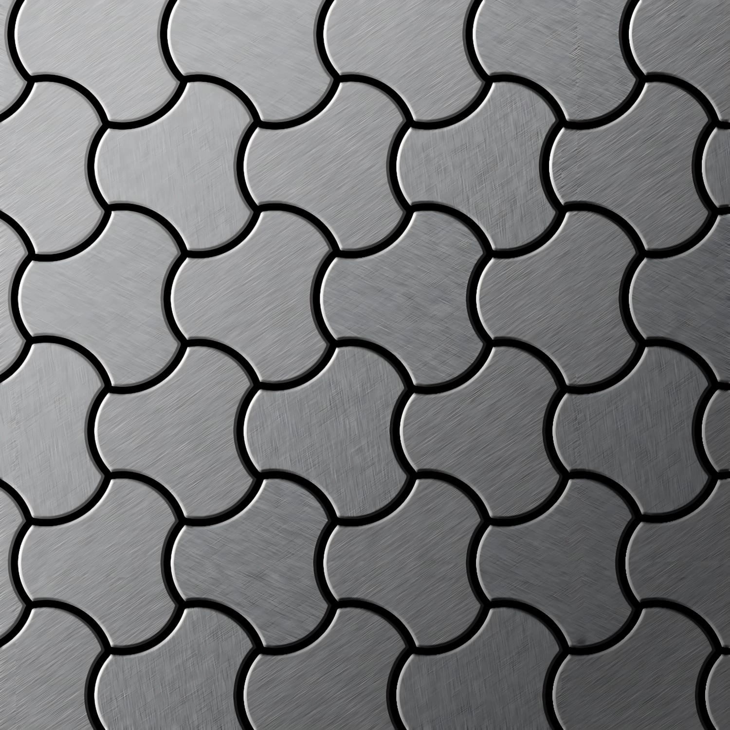 ALLOY Mosaik Fliese Massiv Metall Edelstahl Marine Gebürstet Grau Ubiquity- günstig online kaufen