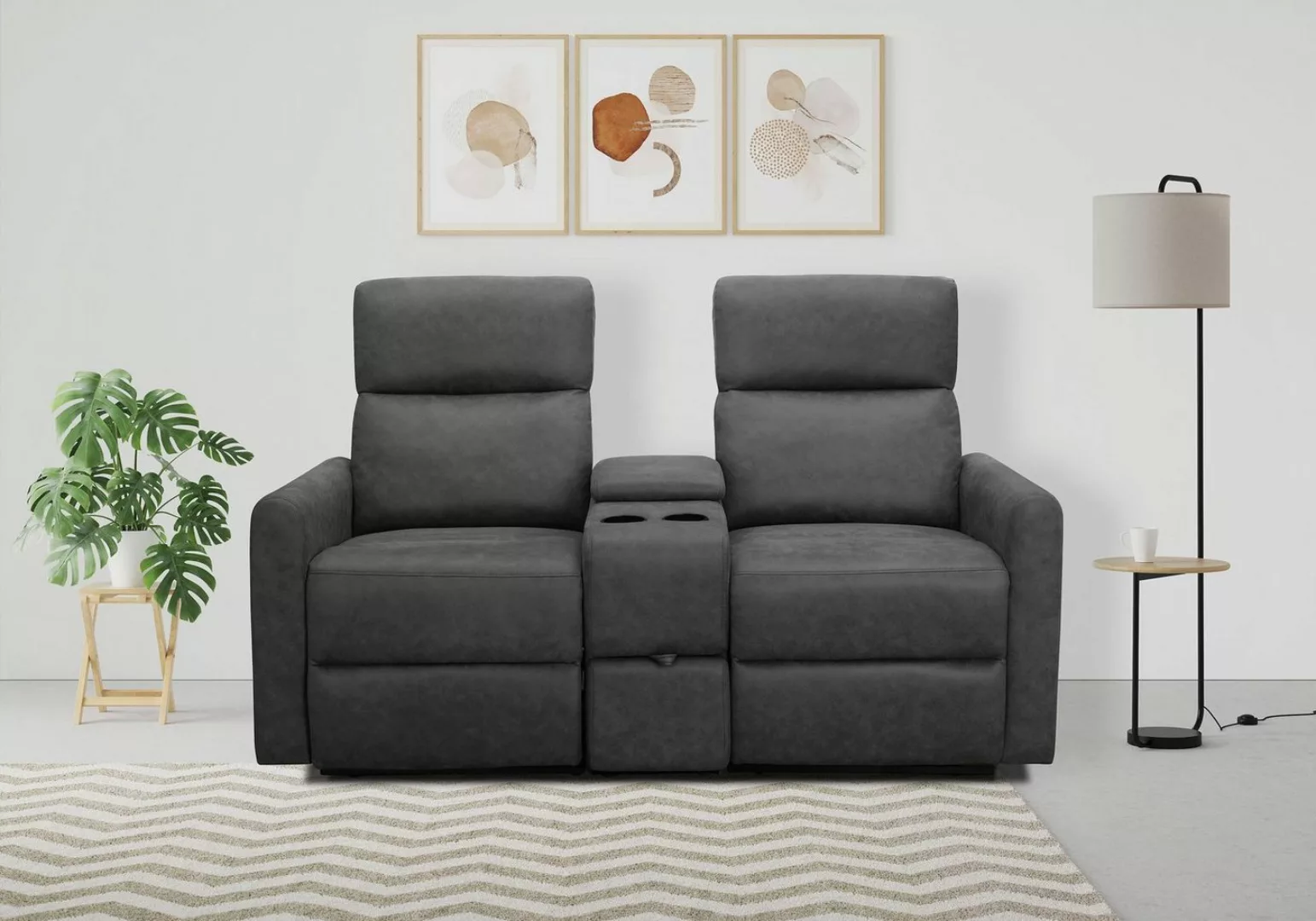 Home affaire 2-Sitzer Daoulas, 2er-Kinosofa, TV-Sessel, Multimedia-Sofa, Ki günstig online kaufen