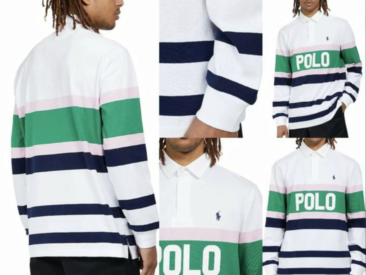 Ralph Lauren Poloshirt POLO RALPH LAUREN Rugby Polo Shirt Retro Sweater Swe günstig online kaufen