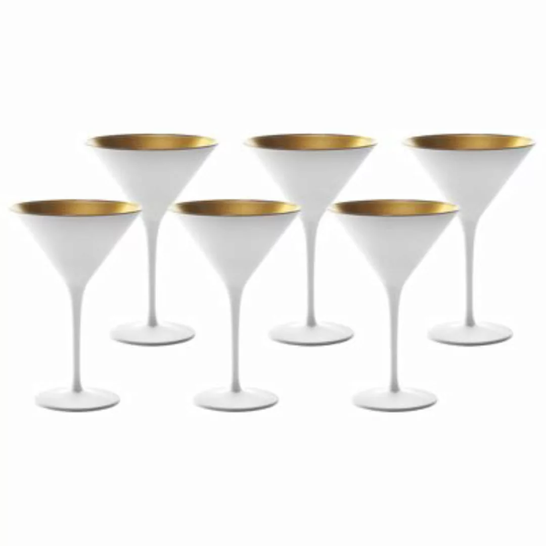 ELEMENTS Cocktailschale Weiß-Gold 6er Set Cocktailgläser weiß/gold günstig online kaufen