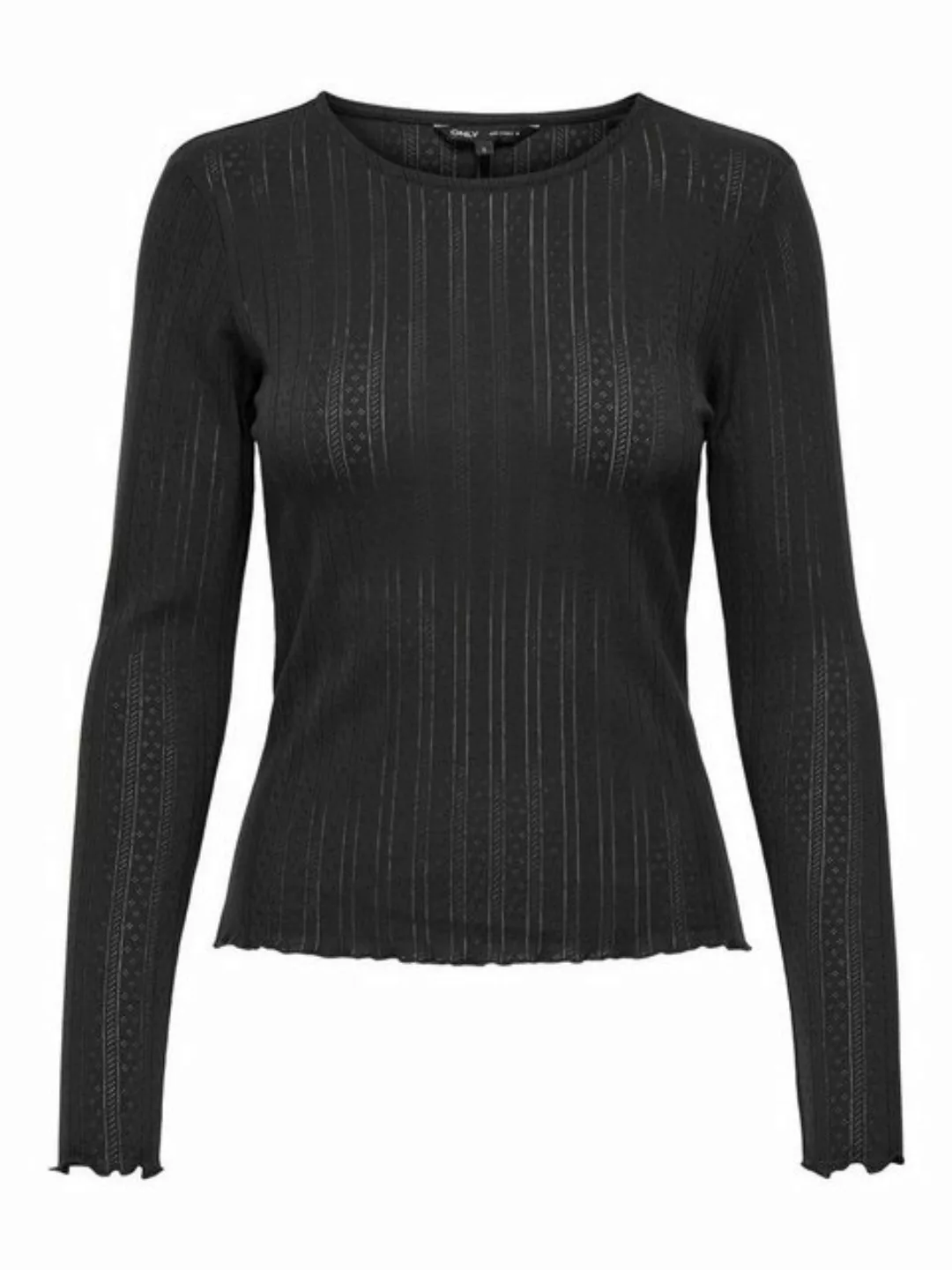 ONLY Longpullover Einfarbiges Langarm Shirt Basic Top ONLCARLOTTA 5599 in G günstig online kaufen