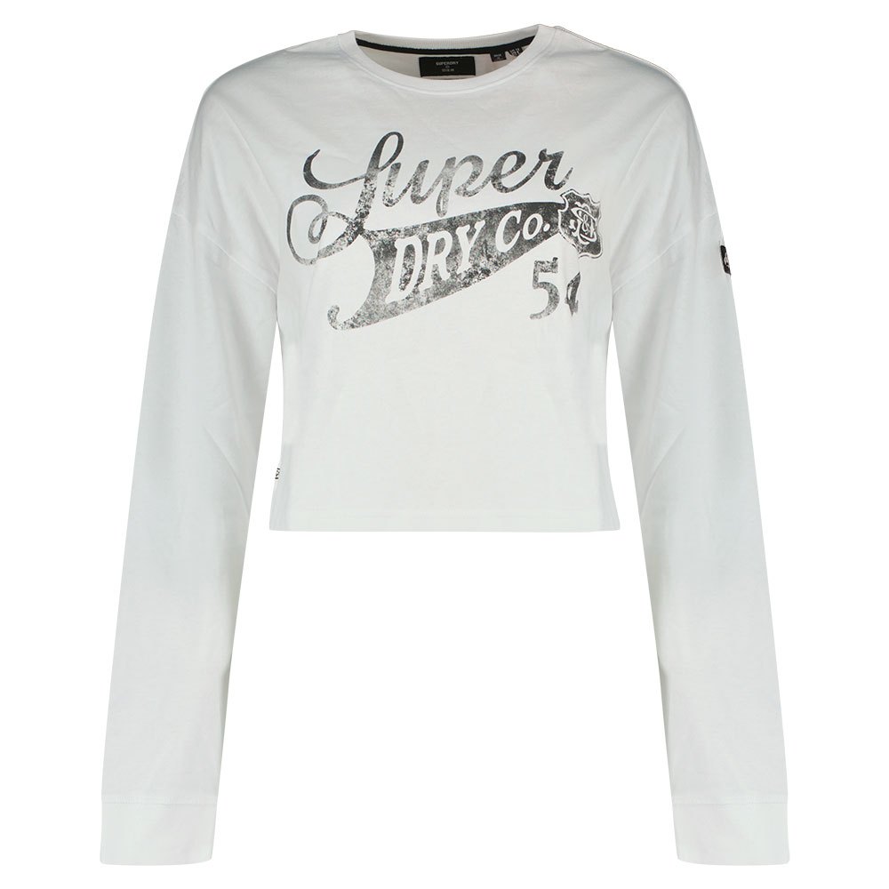 Superdry Boho Graphic Crop Langarm-t-shirt S Optic günstig online kaufen