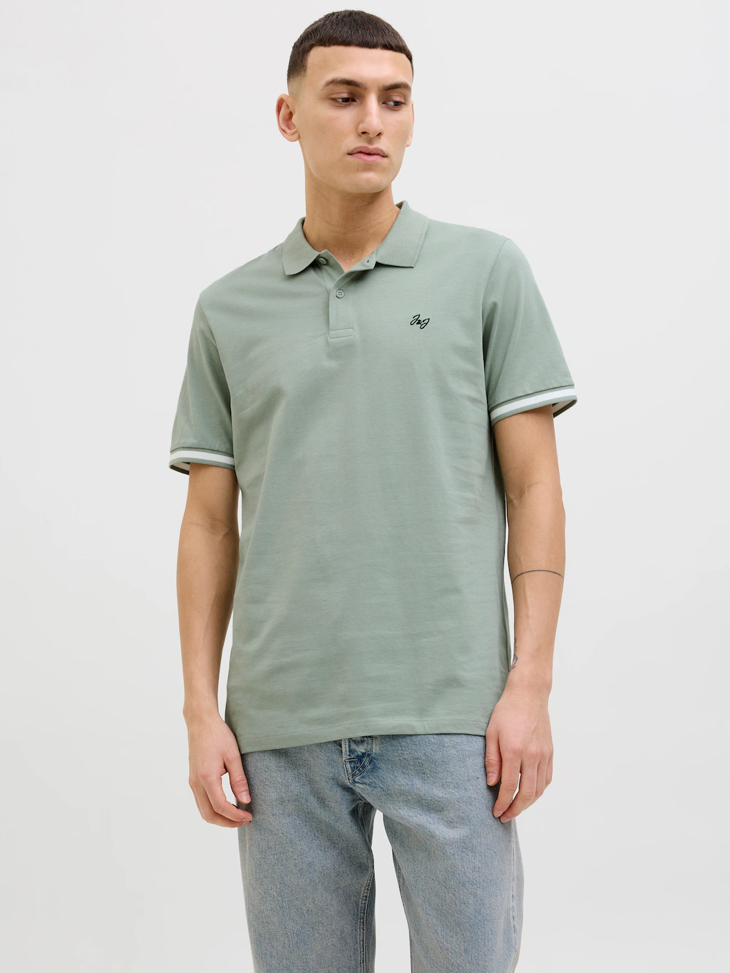 Jack & Jones Poloshirt "JJEJERSEY LOGO POLO SS SN", mit Logo Stickerei günstig online kaufen