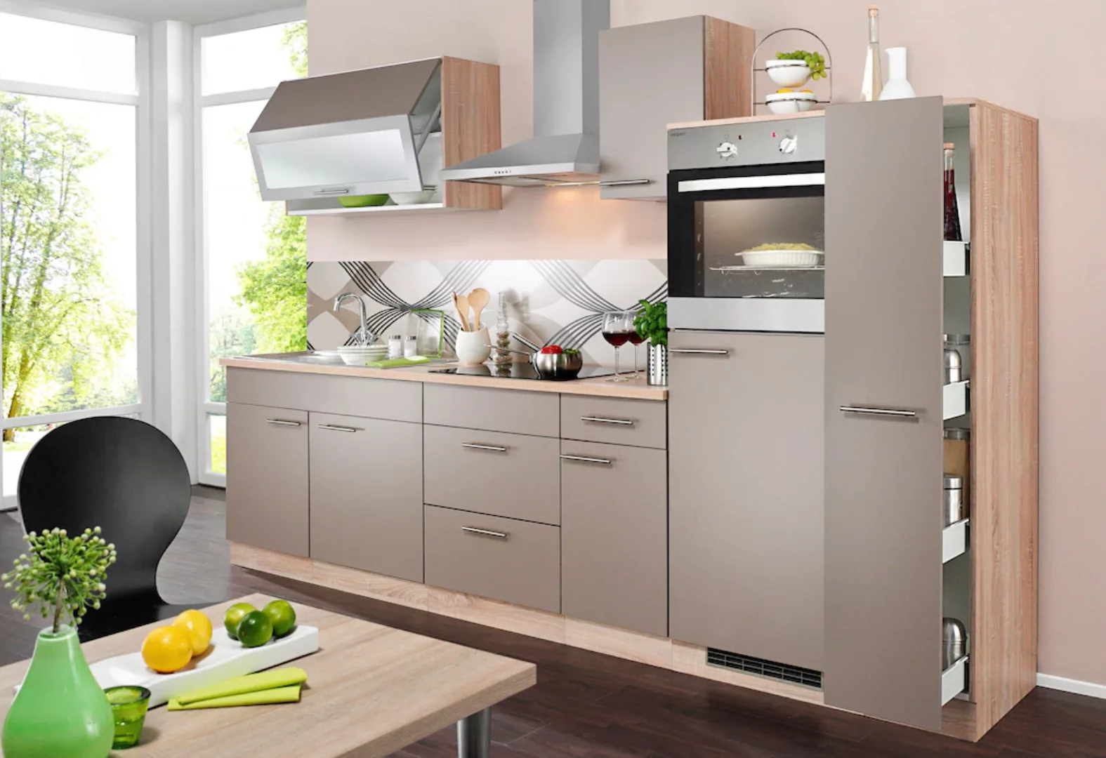 wiho Küchen Küchenzeile "Montana", mit E-Geräten, Breite 290 cm günstig online kaufen