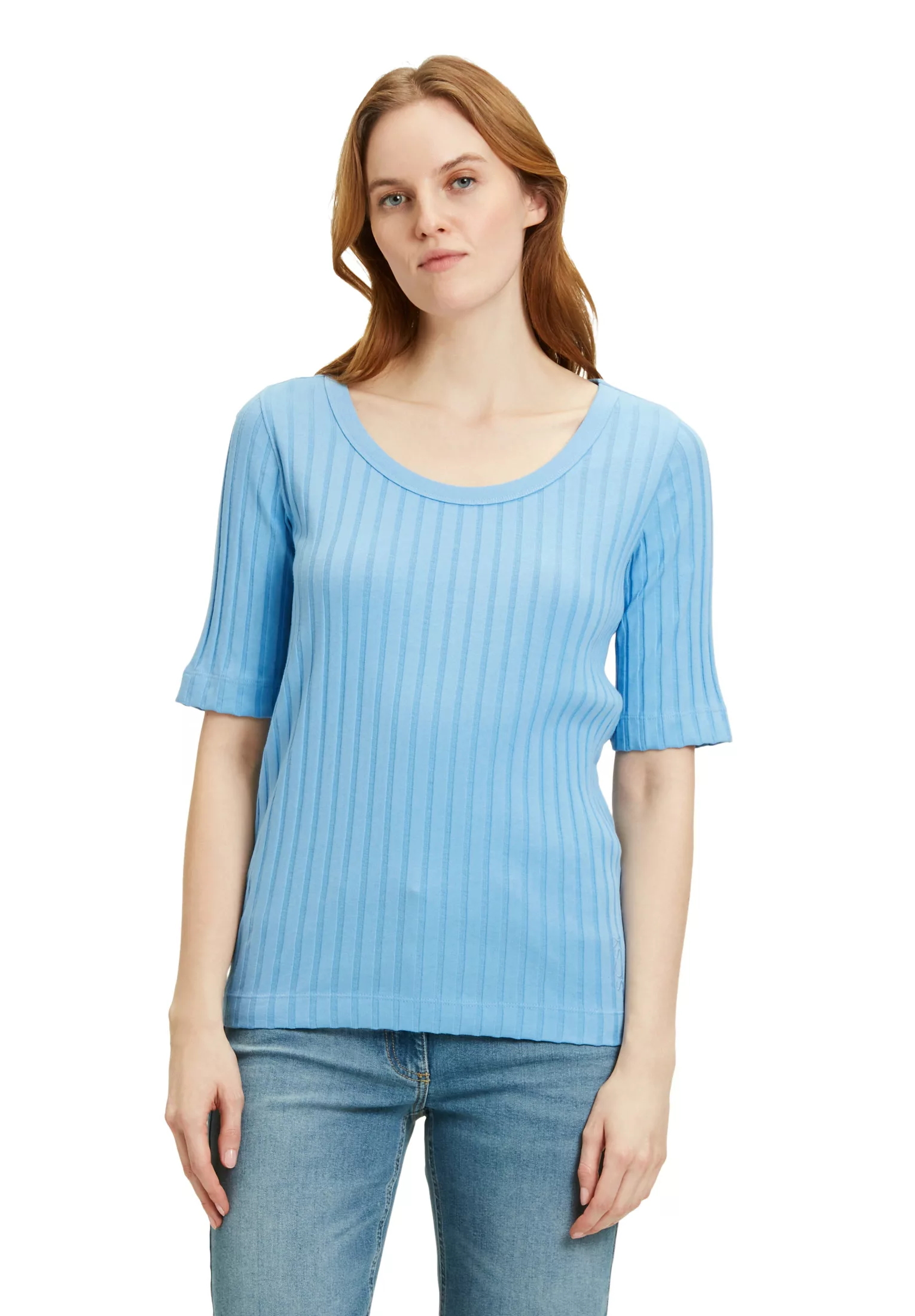 Betty Barclay Kurzarmshirt "Betty Barclay Basic Shirt mit Rippenstruktur", günstig online kaufen