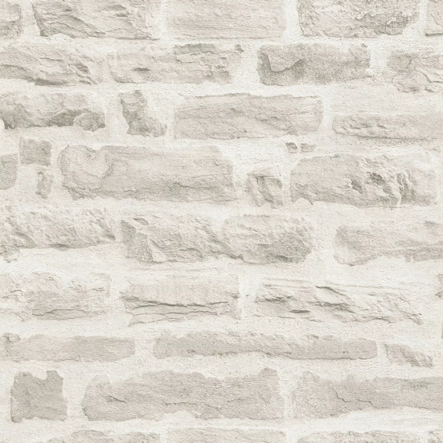Bricoflor Hellgraue Vliestapete mit Stein Design Echt Wirkende Steinoptik T günstig online kaufen