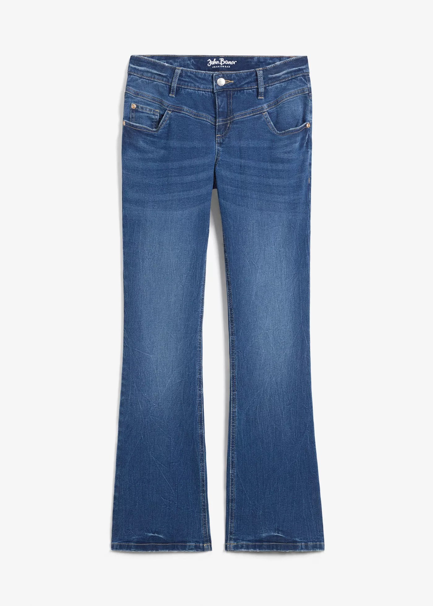 Bootcut Jeans Mid Waist, Stretch günstig online kaufen
