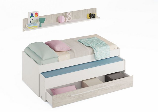 FORES HABITAT Kinderbett in Artik-Weiß/Velho-Weiß - 199x65x96 (BxHxT) (Juge günstig online kaufen