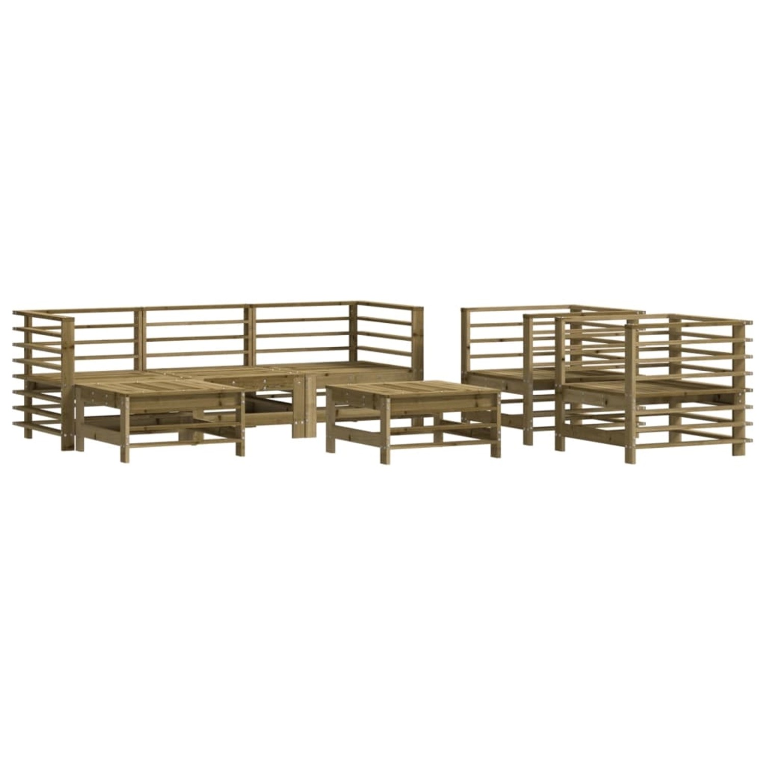 vidaXL 7-Tlg Garten-Lounge-Set Kiefernholz Imprägniert 3186269 günstig online kaufen