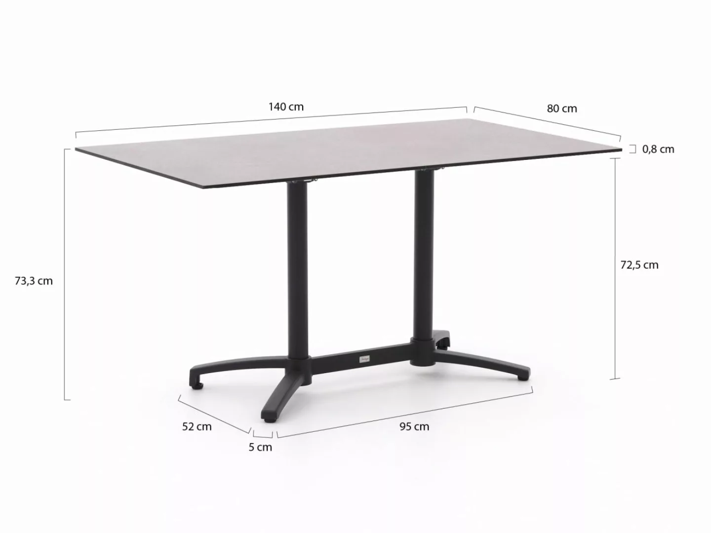 KlapptischBellagio Canzo Klapptisch 140x80x73 cm günstig online kaufen