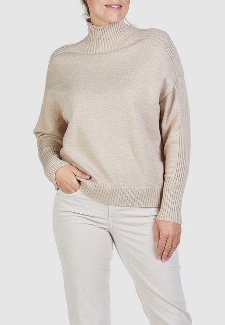 MARC AUREL Strickpullover Turtleneck-Pullover mit Rippendetails light camel günstig online kaufen