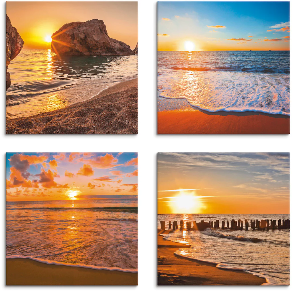 Artland Leinwandbild "Sonnenuntergänge am Strand & Meer", Sonnenaufgang & - günstig online kaufen