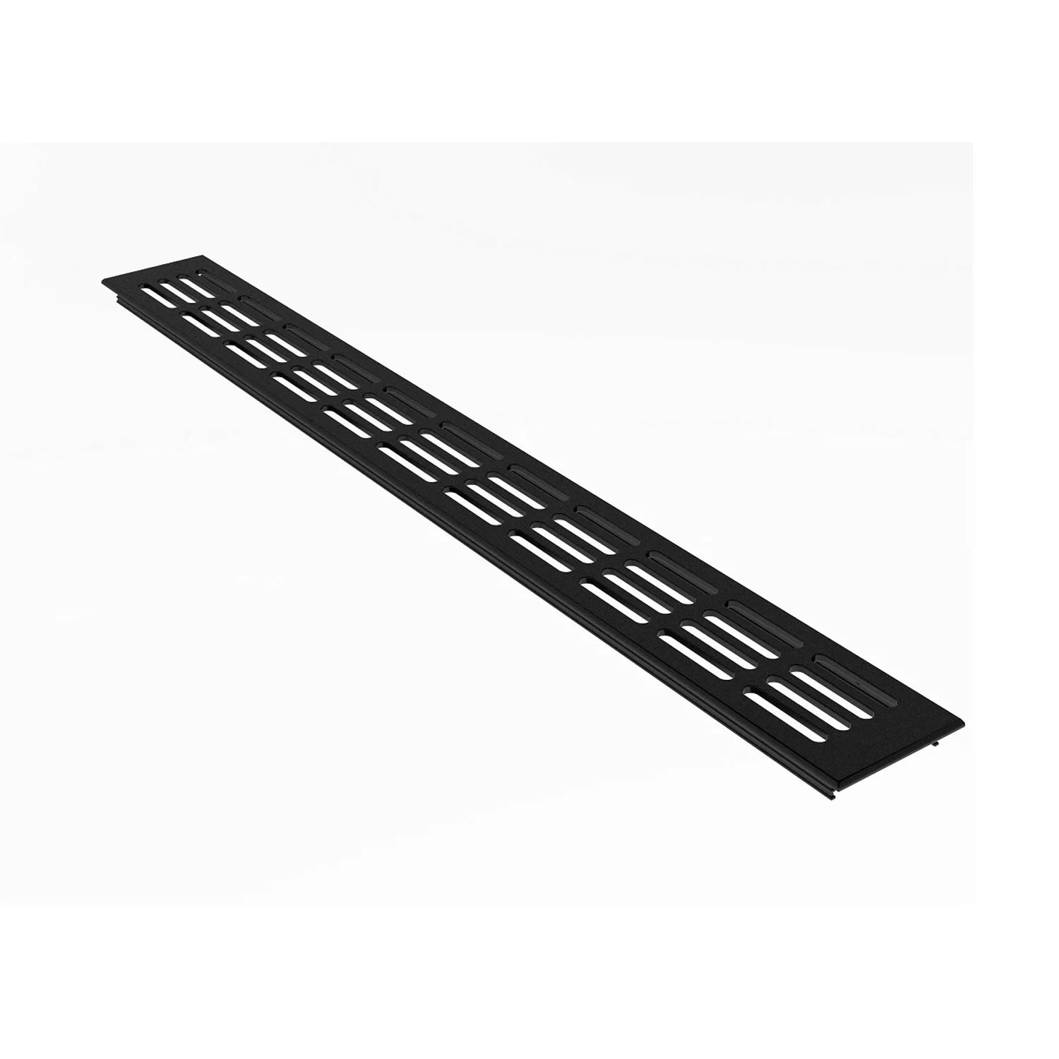 MS Beschläge Lüftungsgitter 60 x 1200 mm Alu Schwarz  RAL 9005 Luftzirkulat günstig online kaufen