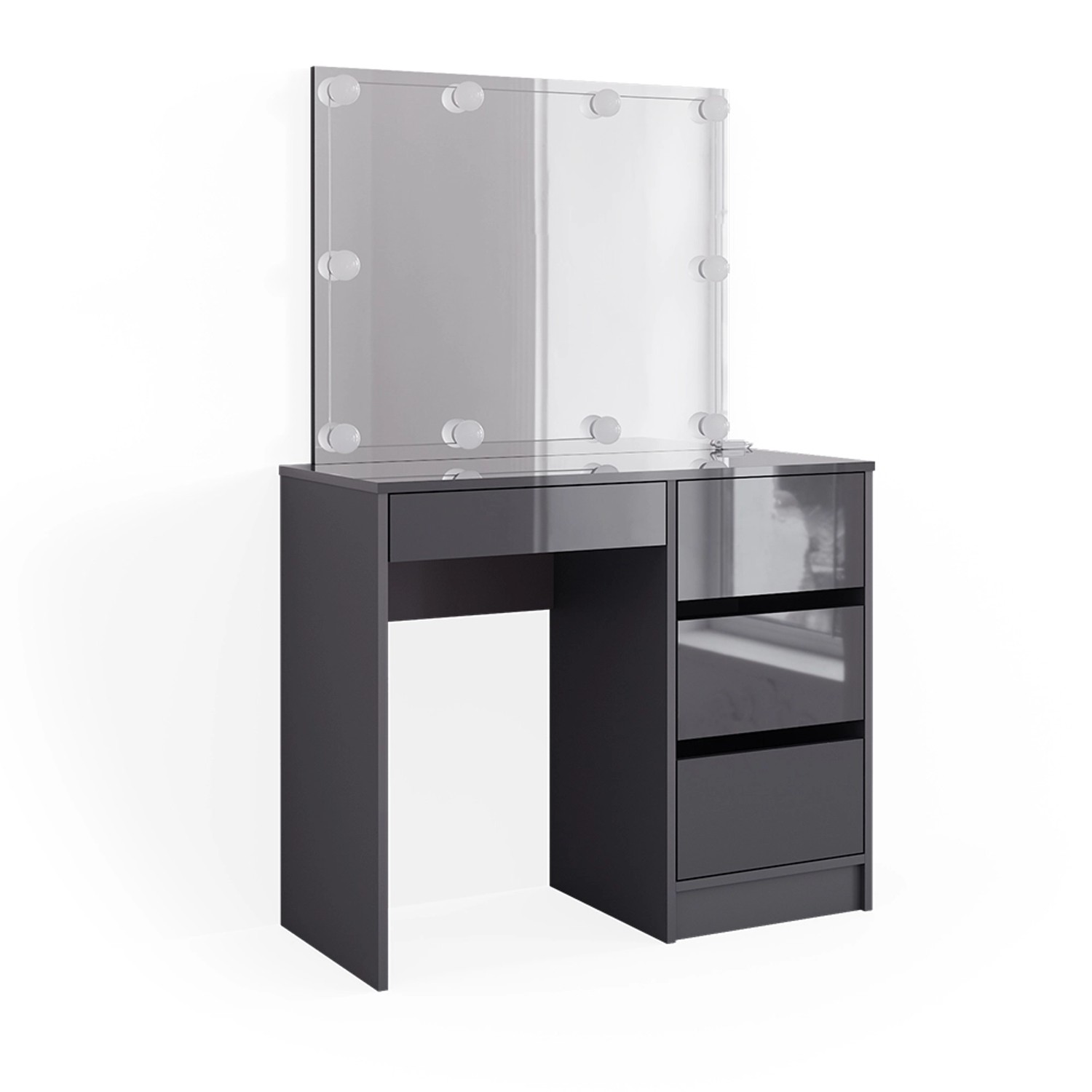 Vicco Schminktisch Sherry, Anthrazit, 90 cm günstig online kaufen