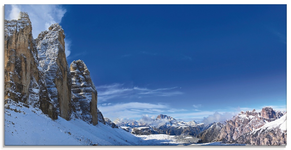 Artland Glasbild "Drei Zinnen Umrundung in den Dolomiten", Himmel, (1 St.), günstig online kaufen