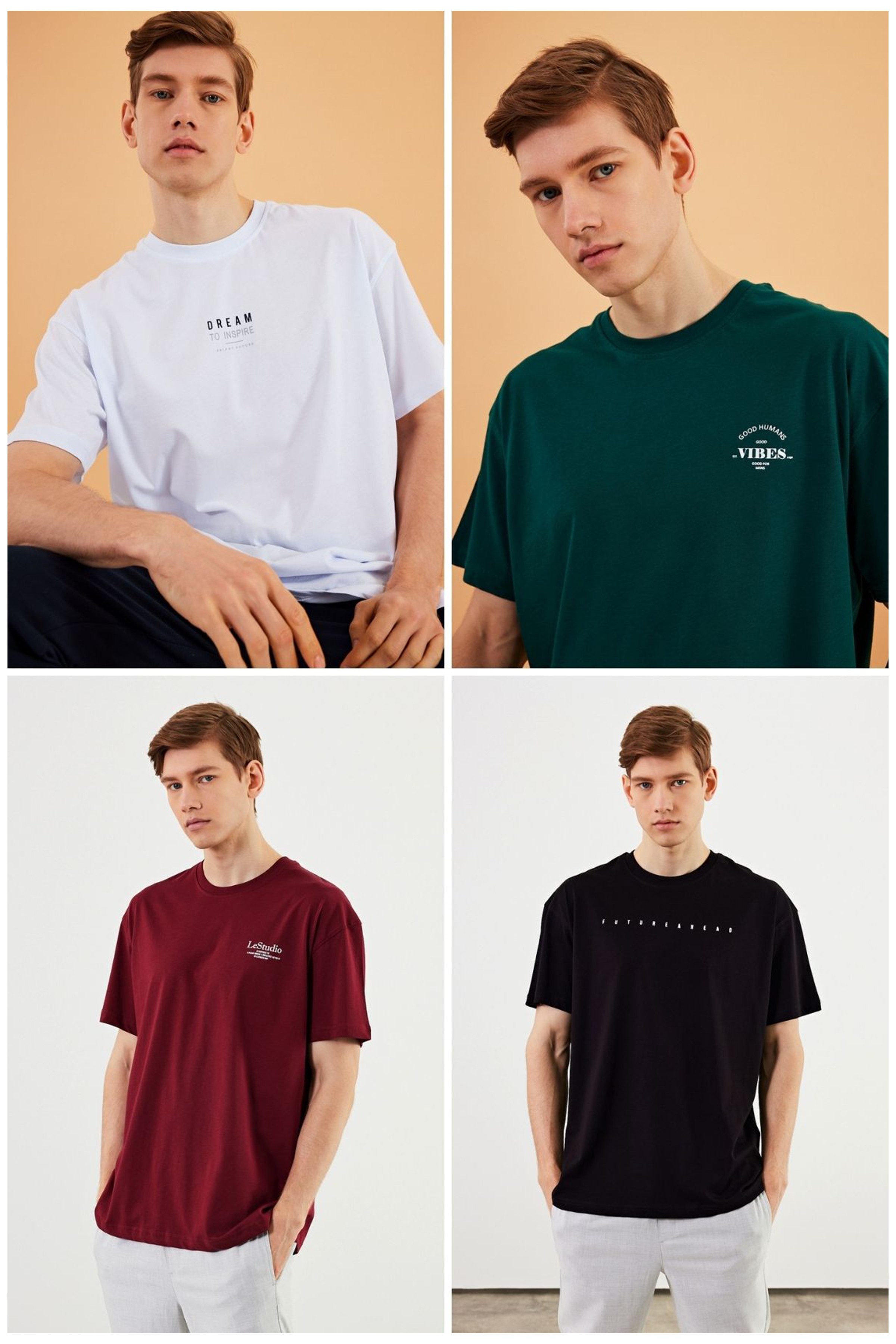 COMEOR Oversize-Shirt Herren T-Shirt: Trendige Urban günstig online kaufen