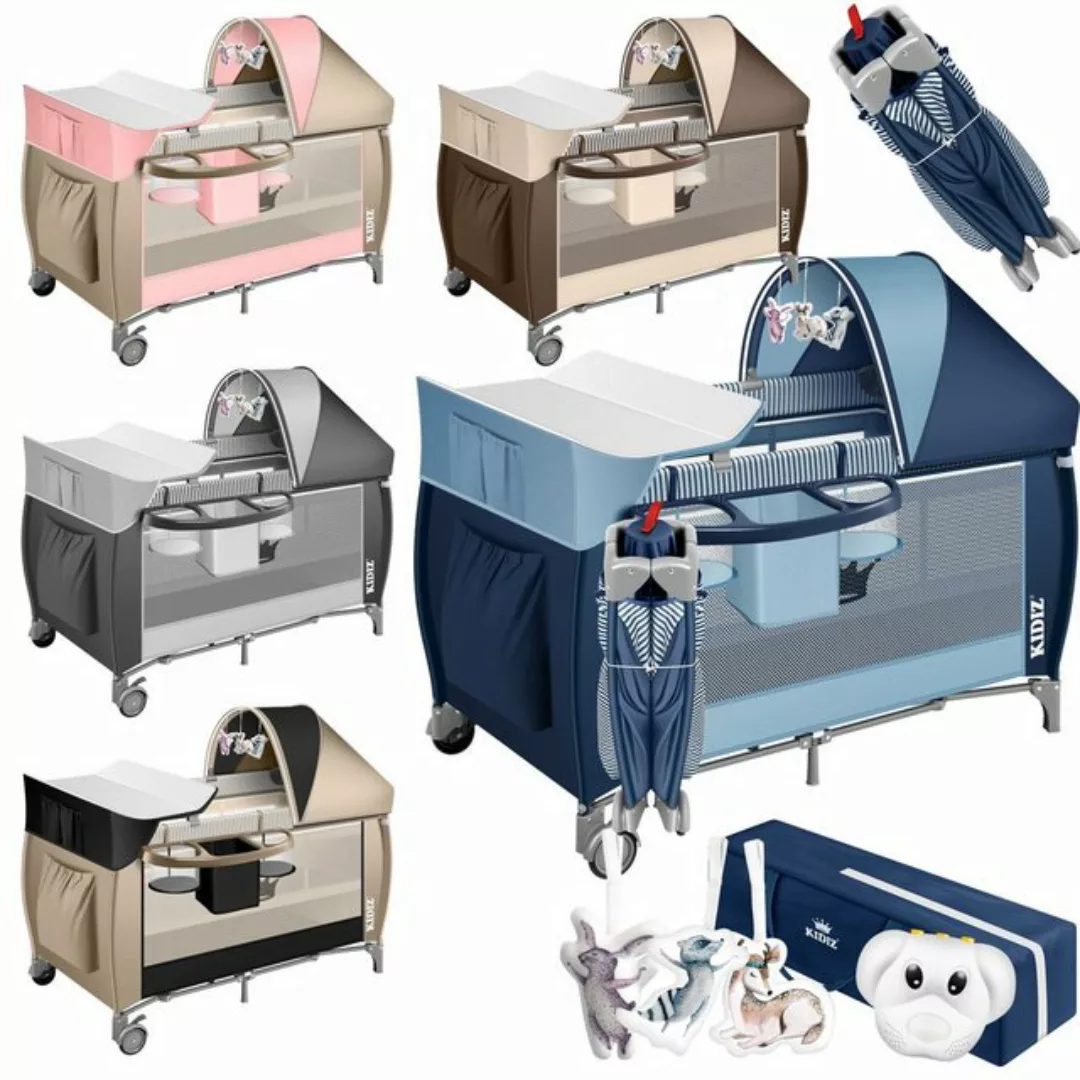 KIDIZ Baby-Reisebett, Babybett in Reisebett Kombi Set Baby Bett mit Wickela günstig online kaufen